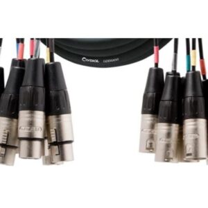AUDIOCORE XLR-MALE/XLR-FEMALE 8FACH 10M mieten – Mischpulte & Audiocores | VTBW Veranstaltungstechnik BW