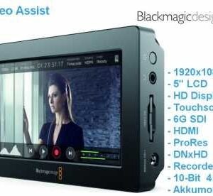 BLACKMAGIC VIDEOASSIST HD VORSCHAUMONITOR 5" mieten – Video & Medientechnik - Regie & Kabel | VTBW Veranstaltungstechnik BW