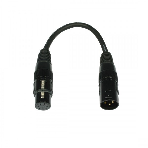 DMX ADAPTER NA3F5M 3-POL FEMALE > 5-POL MALE mieten – Licht & Audio Kabel | VTBW Veranstaltungstechnik BW