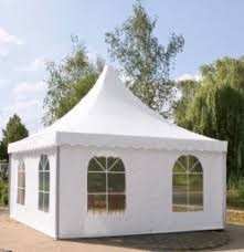 LOSBERGER PAGODENZELT 500x500CM WEISS mieten – Zelte & Bühnendächer | VTBW Veranstaltungstechnik BW